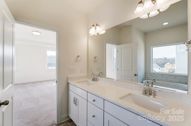 TBD Boomer Ct Unit 3, Statesville, NC 28677 - bathroom featuring a sink, baseboards, and double vanity