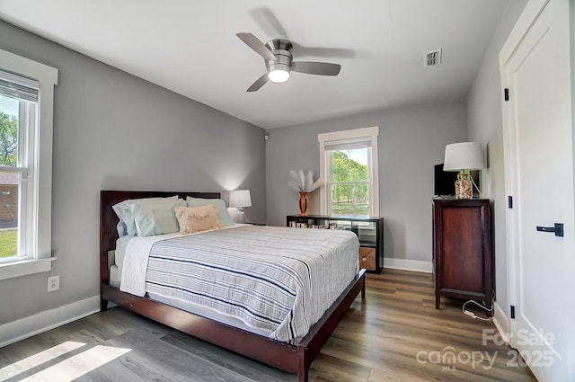 3612 Cobbleridge Dr, Charlotte, NC 28215 - bedroom with multiple windows, wood finished floors, and baseboards
