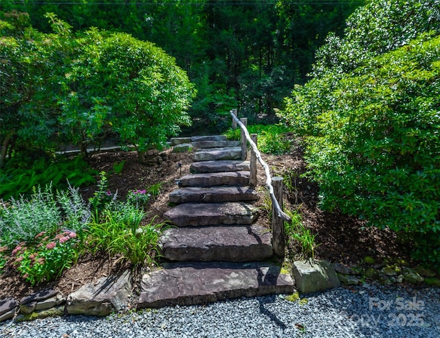 view of stairs
