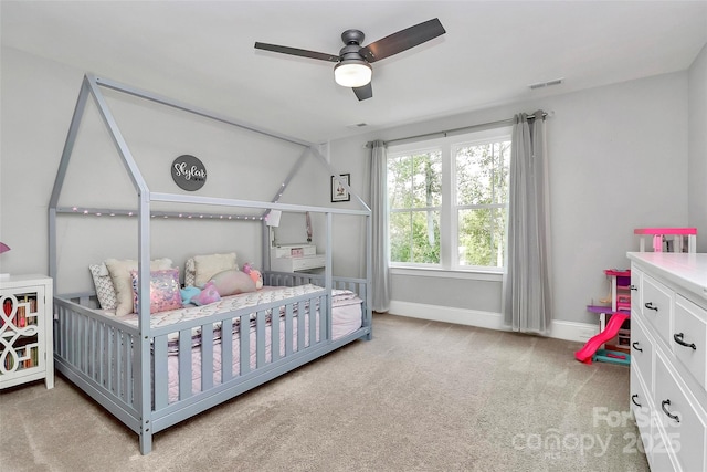 3915 Chevlot Hills Rd, Sherrills Ford, NC 28673 - carpeted bedroom featuring baseboards and a ceiling fan
