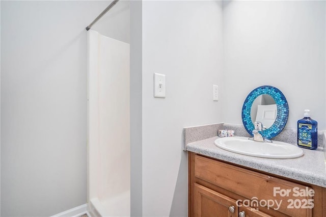 1745 Matheson Ave, Charlotte, NC 28205 - bathroom with walk in shower and vanity