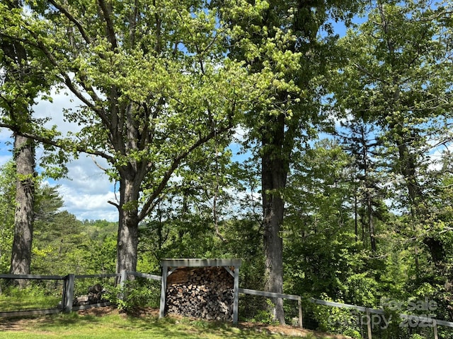 718 Lower Flat Creek Rd, Alexander, NC 28701 - view of yard featuring fence