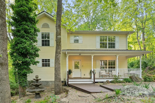 view of front of property with a porch