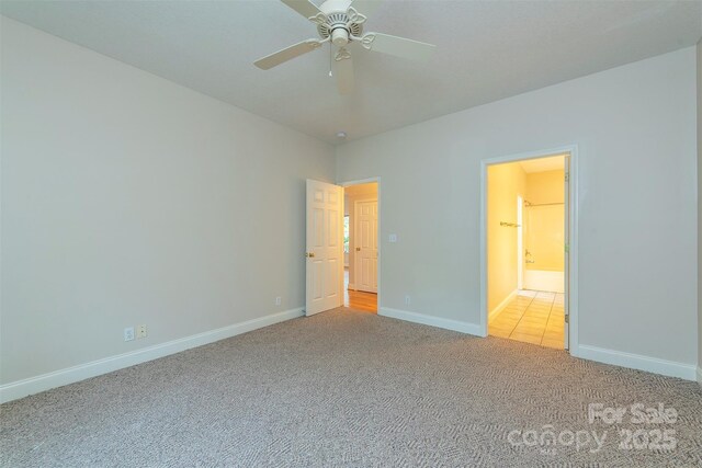 3 Teresa Way, Black Mountain, NC 28711 - unfurnished bedroom with carpet floors, baseboards, ensuite bath, and ceiling fan