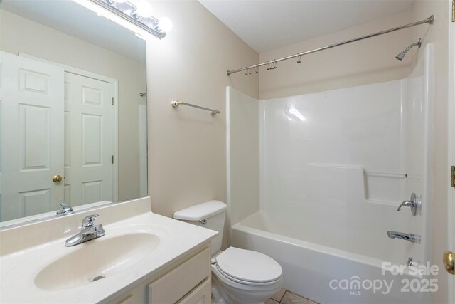 3 Teresa Way, Black Mountain, NC 28711 - full bathroom with toilet, vanity, and washtub / shower combination