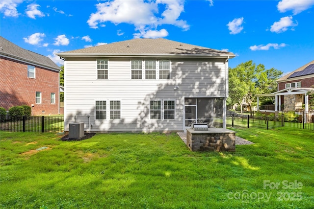 17413 Caddy Ct, Charlotte, NC 28278 - rear view of house with a fenced backyard