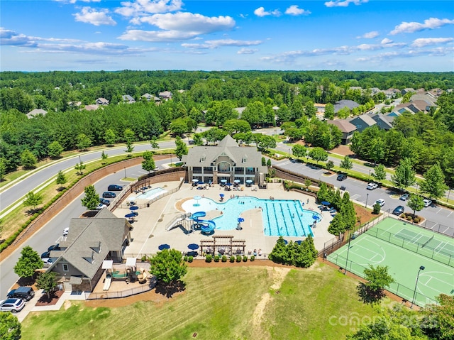 17413 Caddy Ct, Charlotte, NC 28278 - aerial view of a pool