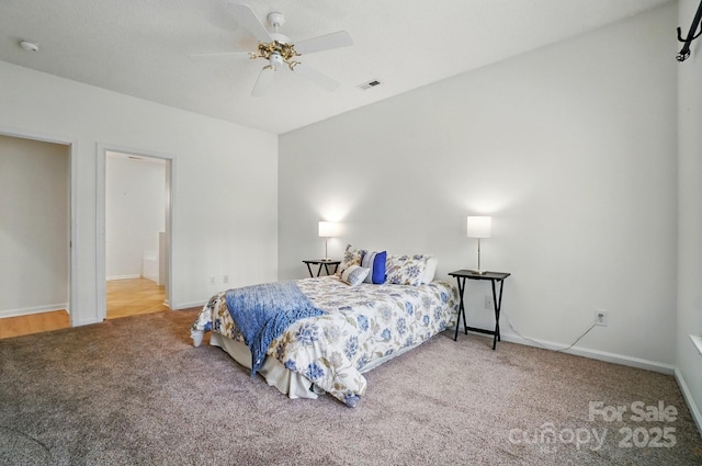 212 Kilborne Rd, Mooresville, NC 28117 - carpeted bedroom with baseboards and a ceiling fan