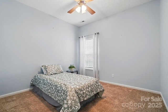 212 Kilborne Rd, Mooresville, NC 28117 - carpeted bedroom with visible vents, baseboards, and ceiling fan