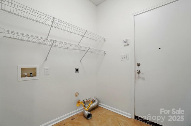 212 Kilborne Rd, Mooresville, NC 28117 - washroom with baseboards, washer hookup, hookup for a gas dryer, laundry area, and electric dryer hookup