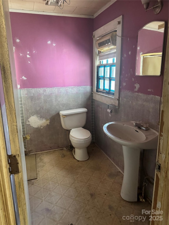 133 Green Pl, Lenoir, NC 28645 - half bath with tile patterned floors, a sink, and toilet