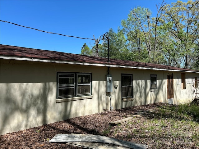 view of home's exterior featuring stucco siding