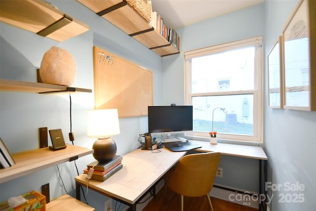 view of home office