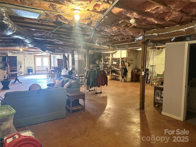 view of basement