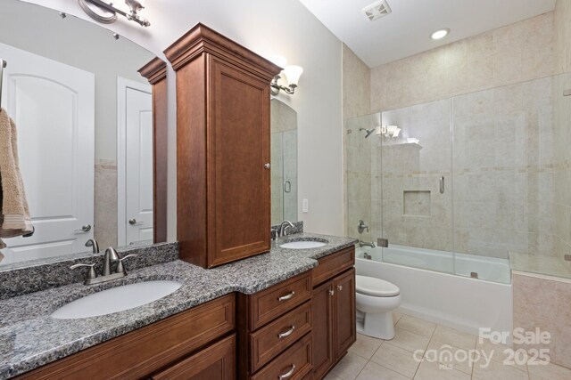 133 Crooked Branch Way, Troutman, NC 28166 - full bath with visible vents, toilet, tile patterned flooring, and a sink