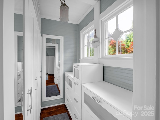201 W 6th St, Rutherfordton, NC 28139 - hall featuring dark wood-type flooring
