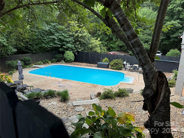 201 W 6th St, Rutherfordton, NC 28139 - view of pool with a fenced backyard and a patio