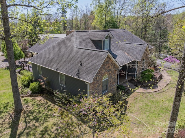 birds eye view of property