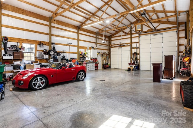 garage with visible vents