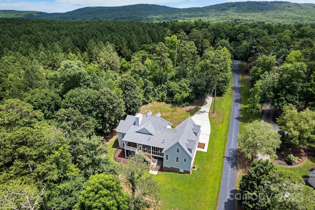 591 Emerald Isle Ct, Lexington, NC 27292 - birds eye view of property with a view of trees and a mountain view