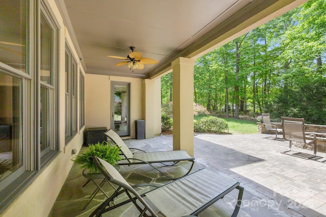 914 Elizabeth Ln, Matthews, NC 28105 - view of patio / terrace with a ceiling fan and outdoor dining area