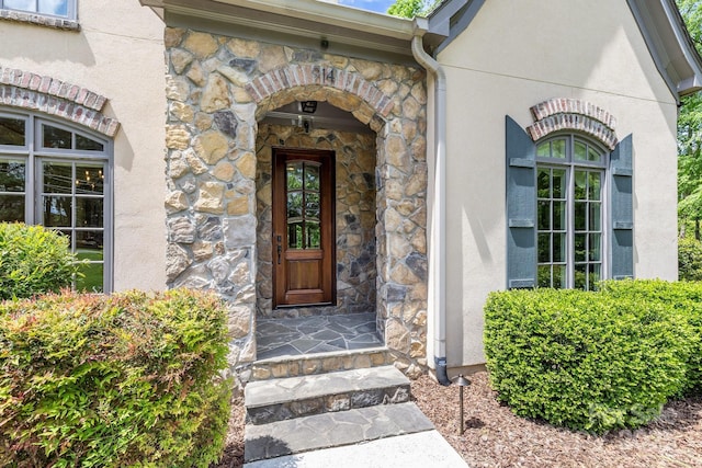 914 Elizabeth Ln, Matthews, NC 28105 - entrance to property with stone siding and stucco siding