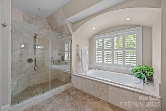 914 Elizabeth Ln, Matthews, NC 28105 - bathroom featuring a bath and a stall shower