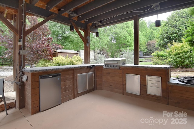 view of patio featuring grilling area and area for grilling