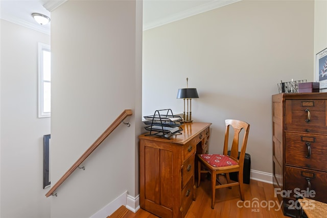 116 Dalya Rd, Swannanoa, NC 28778 - office with crown molding and wood finished floors