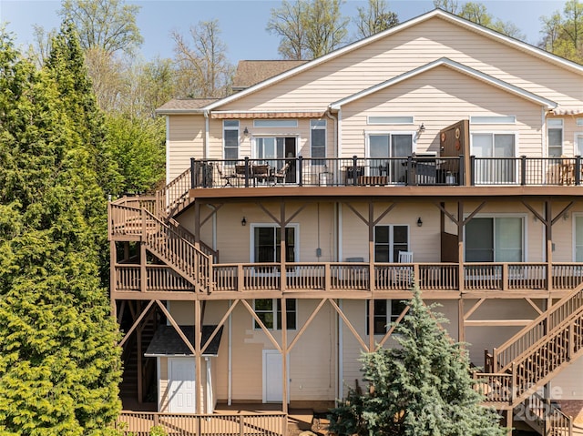 116 Dalya Rd, Swannanoa, NC 28778 - back of house with stairs and a shingled roof
