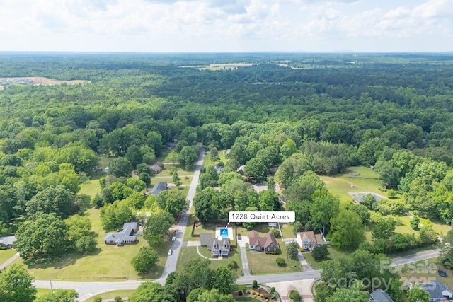 drone / aerial view of a forest