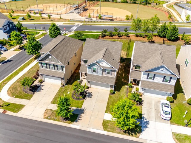 drone / aerial view featuring a residential view