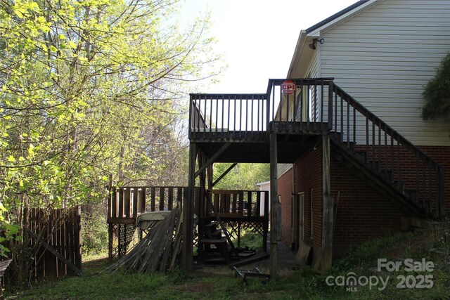 5164 Ralph Winchester Rd, Lenoir, NC 28645 - wooden deck with stairway