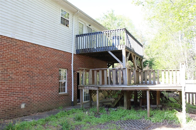 5164 Ralph Winchester Rd, Lenoir, NC 28645 - exterior space with brick siding and a deck