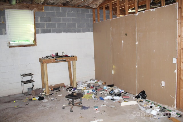 5164 Ralph Winchester Rd, Lenoir, NC 28645 - misc room featuring concrete block wall