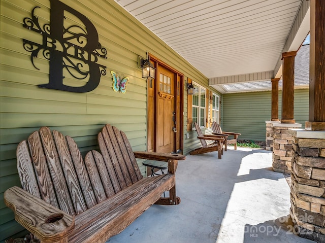575 Hill Rd, Lincolnton, NC 28092 - view of patio / terrace with covered porch