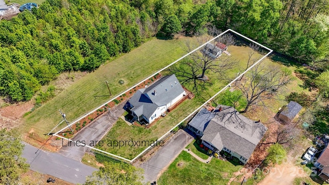 112 11th St NE, Hildebran, NC 28637 - aerial view of property's location with property parcel outlined