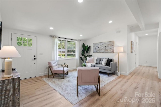 3423 Archer Ave, Charlotte, NC 28217 - living area with light wood-style flooring, baseboards, and recessed lighting