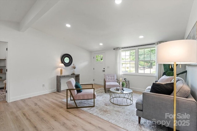 3423 Archer Ave, Charlotte, NC 28217 - living area with recessed lighting, wood finished floors, and baseboards