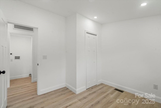 3423 Archer Ave, Charlotte, NC 28217 - spare room with light wood-style floors, baseboards, and recessed lighting