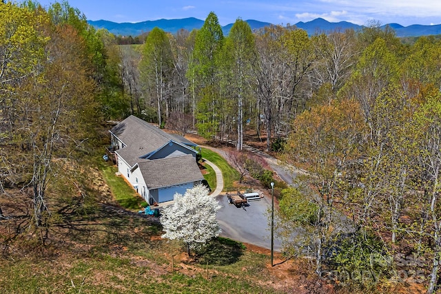 54 Golddigger Dr, Candler, NC 28715 - aerial view with a mountain view and a view of trees
