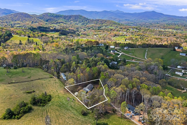 54 Golddigger Dr, Candler, NC 28715 - bird's eye view featuring a mountain view