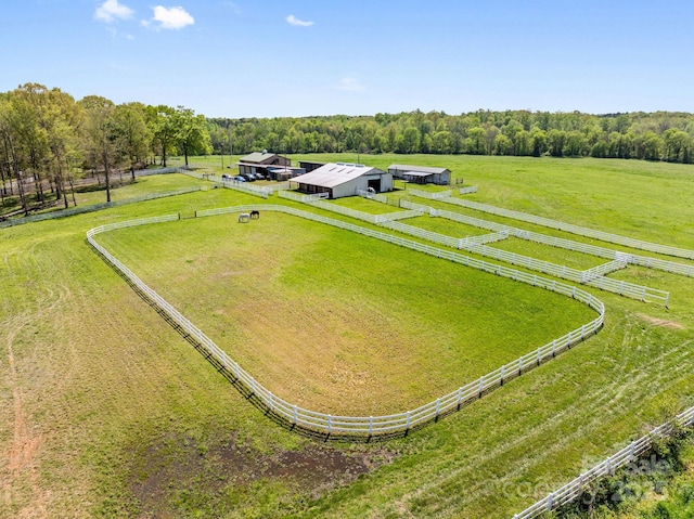 drone / aerial view featuring a rural view