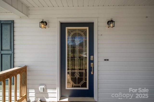 view of doorway to property