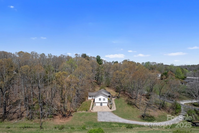 aerial view with a view of trees