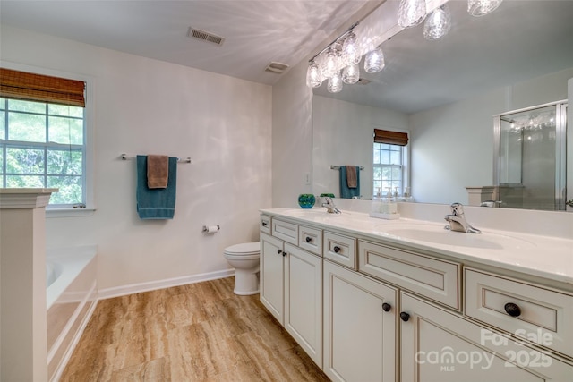 3040 Sunshower Hts, York, SC 29745 - full bathroom with toilet, a sink, visible vents, and double vanity