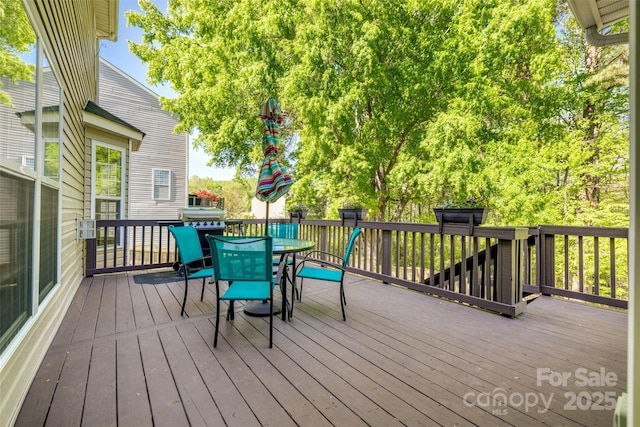 3040 Sunshower Hts, York, SC 29745 - wooden deck featuring outdoor dining area