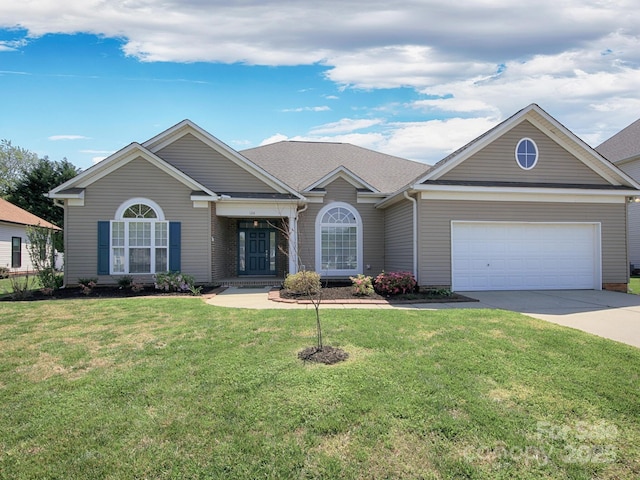 126 Dairy Farm Rd, Mooresville, NC 28115 - view of front of home featuring an attached garage, driveway, and a front yard