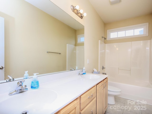 126 Dairy Farm Rd, Mooresville, NC 28115 - bathroom featuring a sink, visible vents, tile patterned floors, and toilet