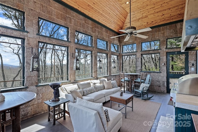 205 W Indrio Rd, Blowing Rock, NC 28605 - sunroom / solarium with healthy amount of natural light and vaulted ceiling